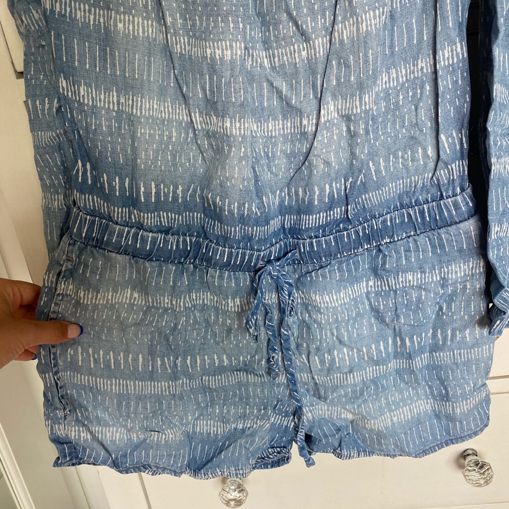 Blue Striped Romper - Picture 6 of 9